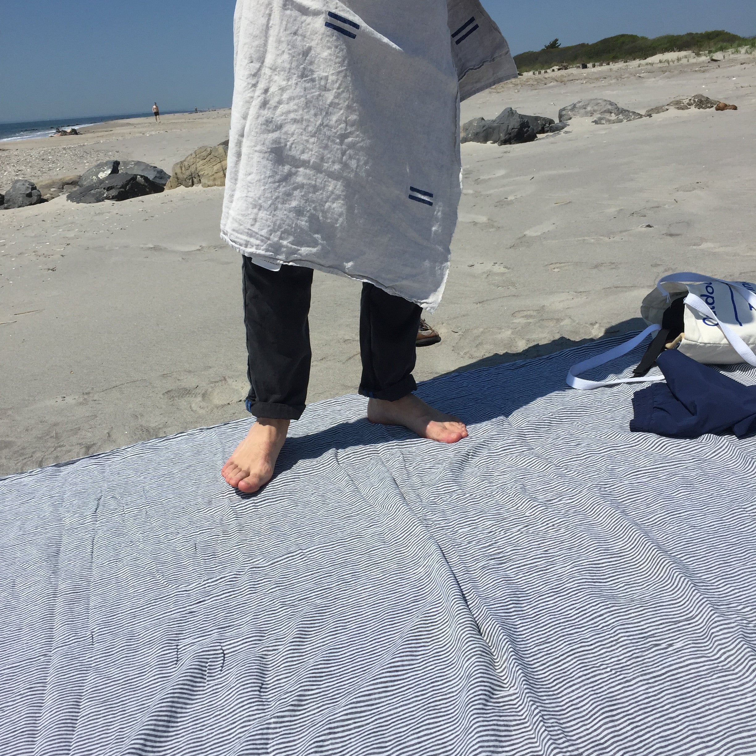 linen throws for the beach