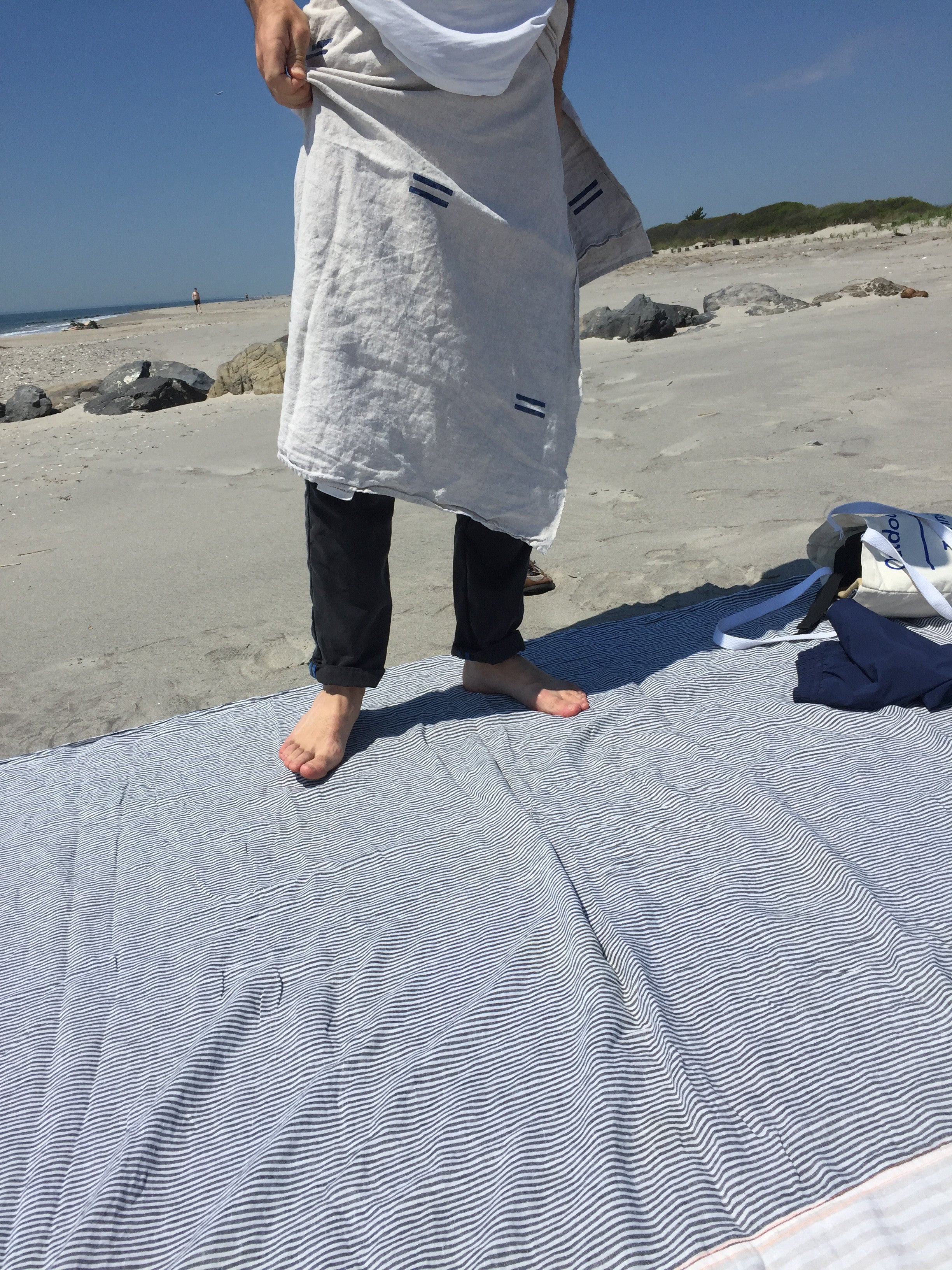 linen throws for the beach