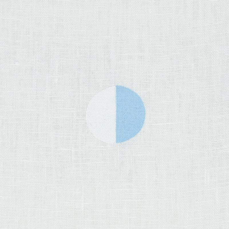 Blue Moons on White - Fabric By The Yard