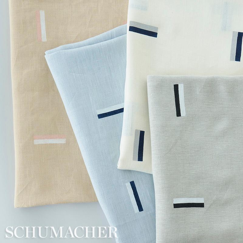 Icehouse Navy & White on Sky - Fabric By The Yard