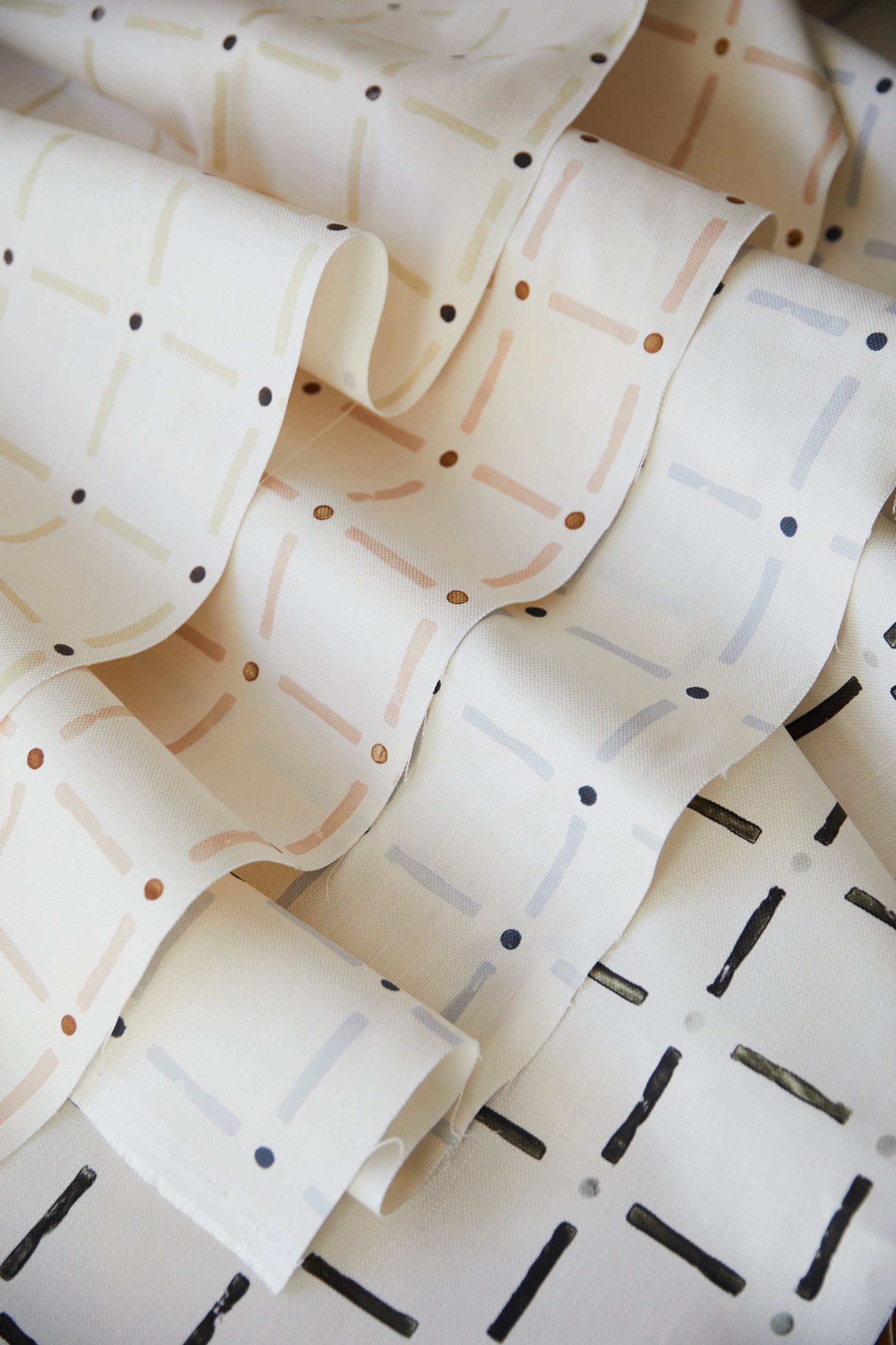 Drifting Grid Sky - Fabric By The Yard