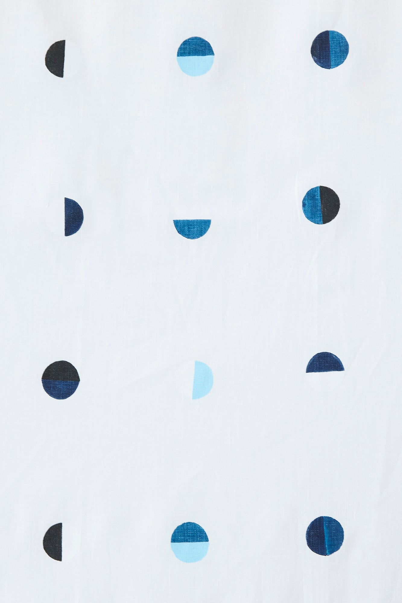 Blue Moons on White - Fabric By The Yard – Caroline Z Hurley