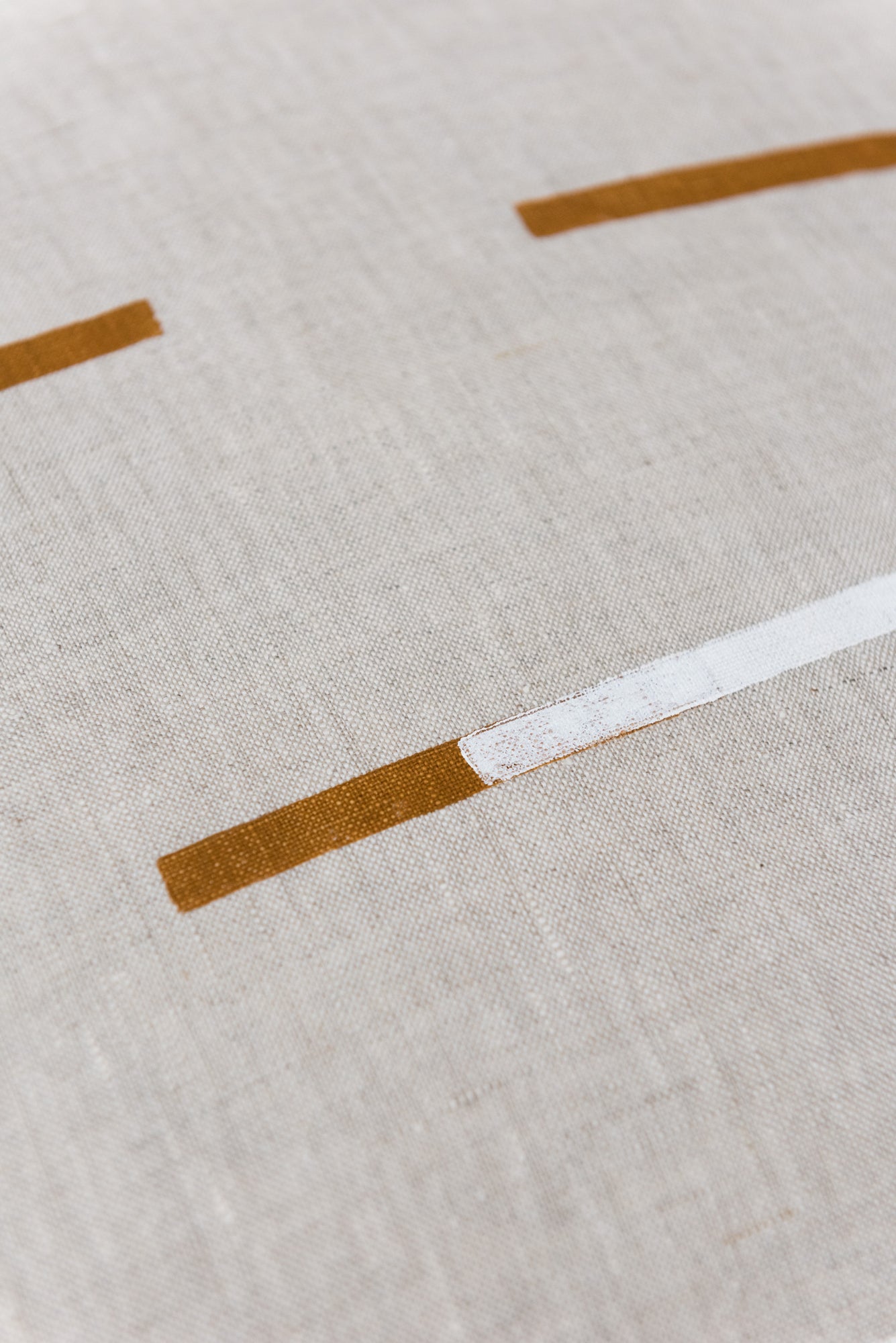 Overlapping Dashes Pillow - Tan
