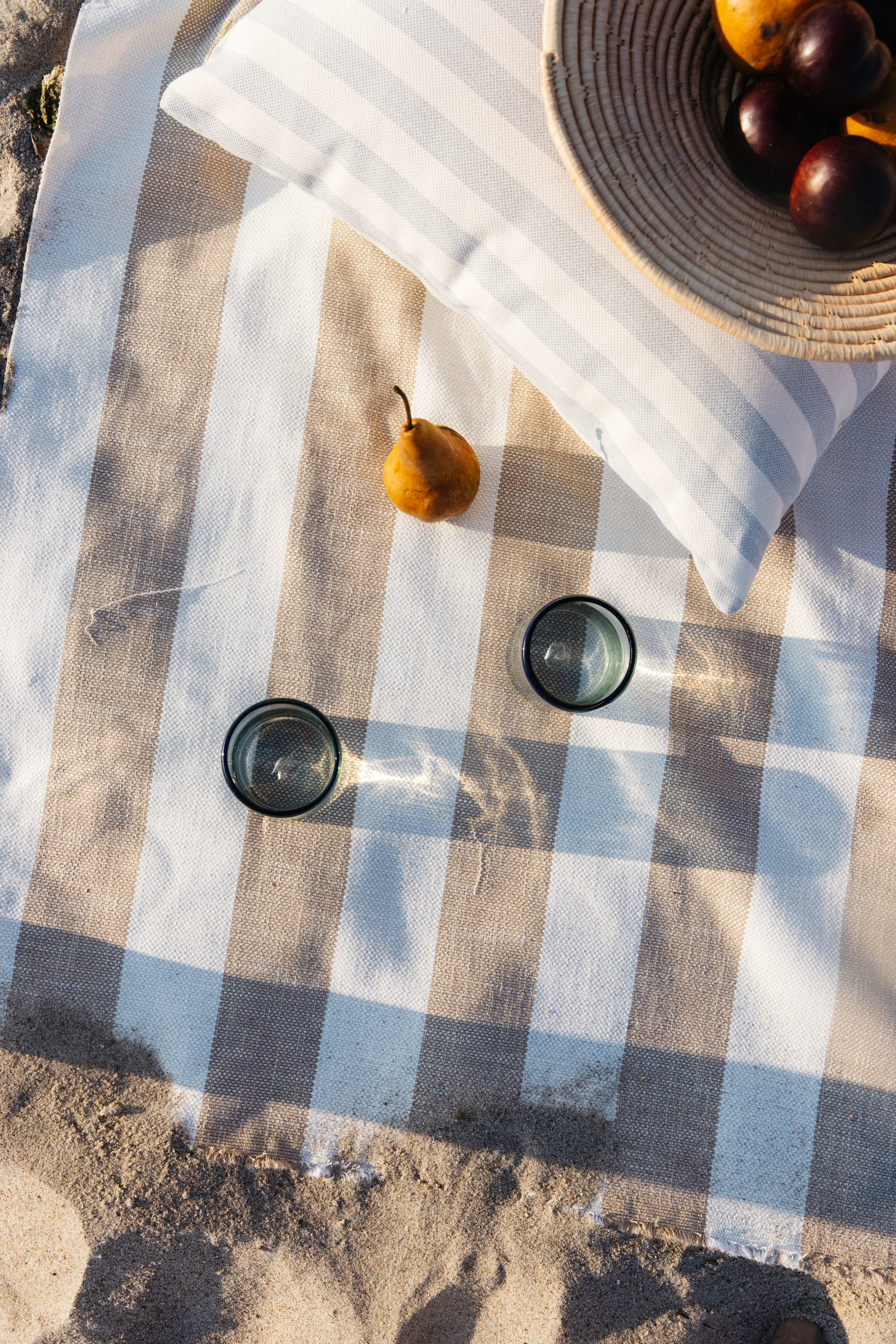 Desert Wide Stripe Sand - Fabric By The Yard