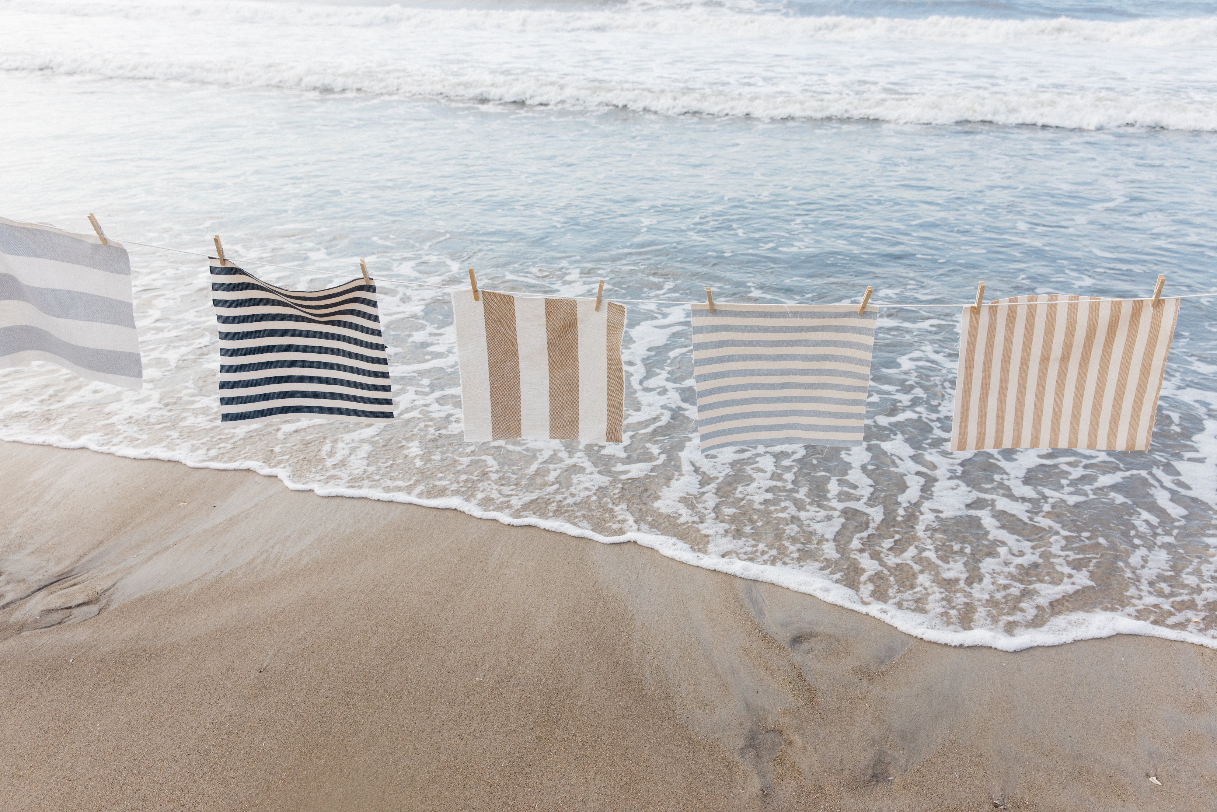 Desert Wide Stripe Sand - Fabric By The Yard