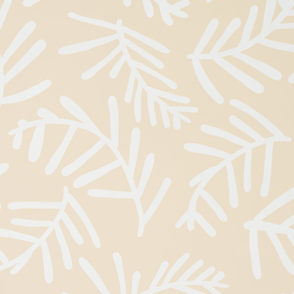 Tiah Cove Ivory on Natural - Wallpaper