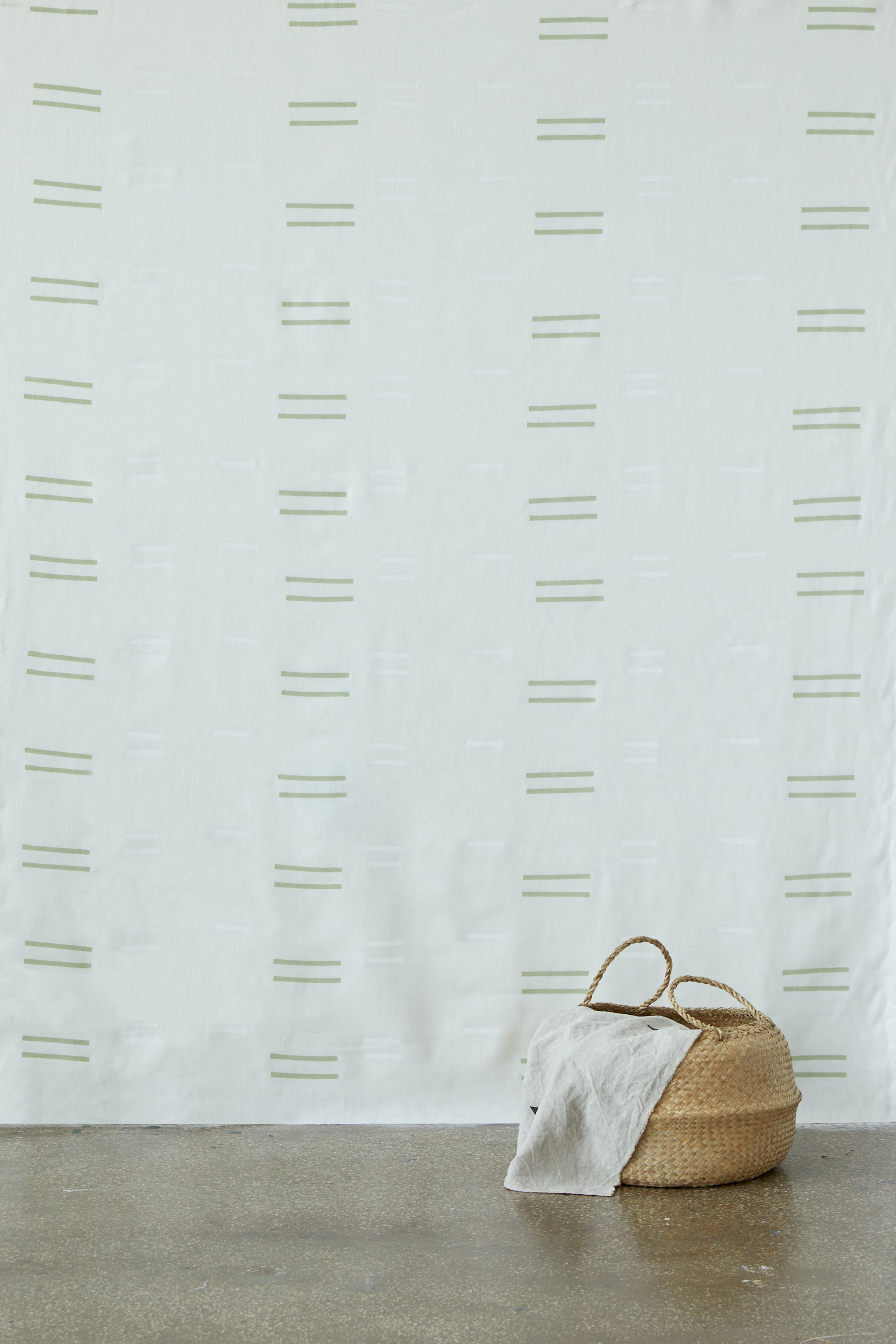 Oaxaca Grass on White - Fabric By The Yard