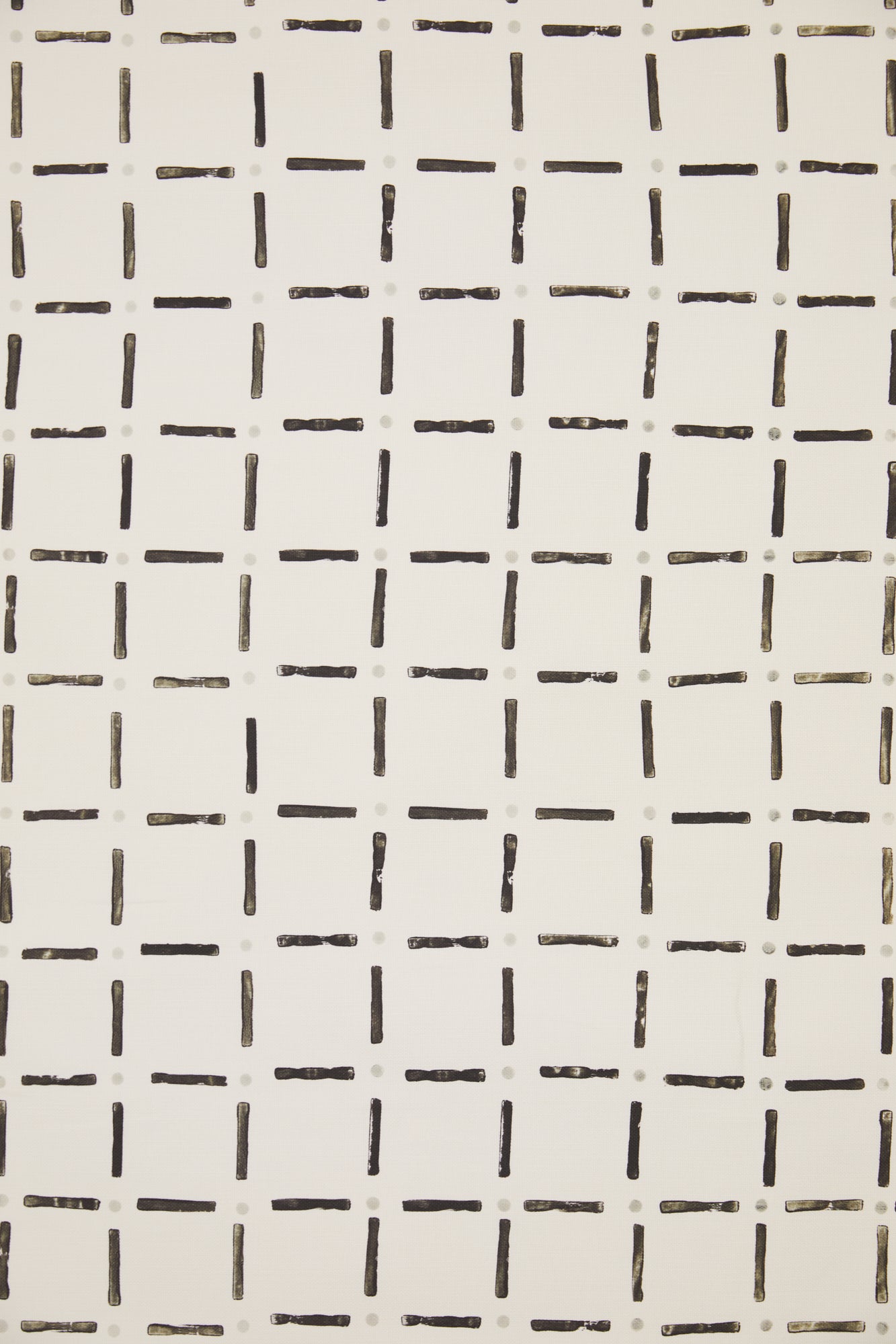 Drifting Grid Black - Fabric By The Yard