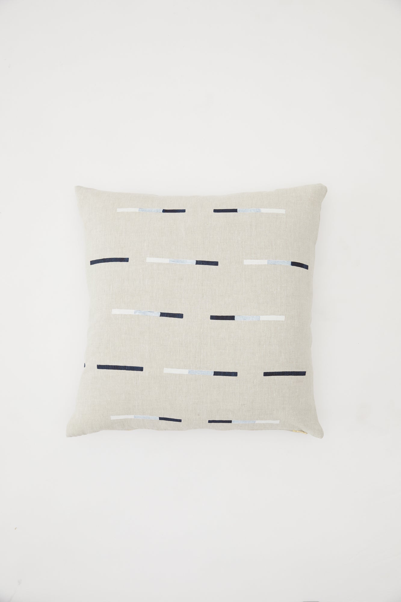 Overlapping Dashes Pillow - Navy