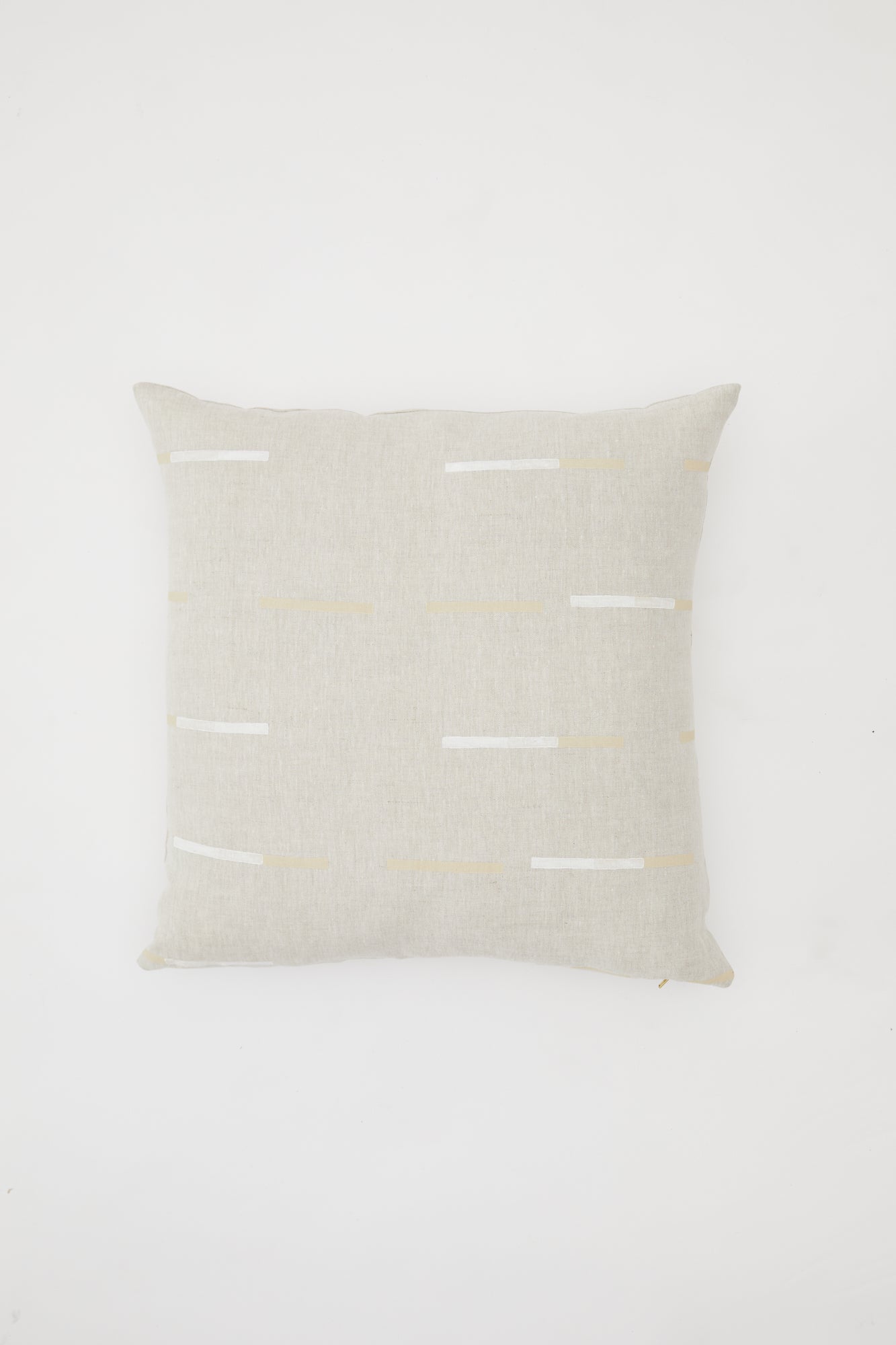 Overlapping Dashes Pillow - Buff