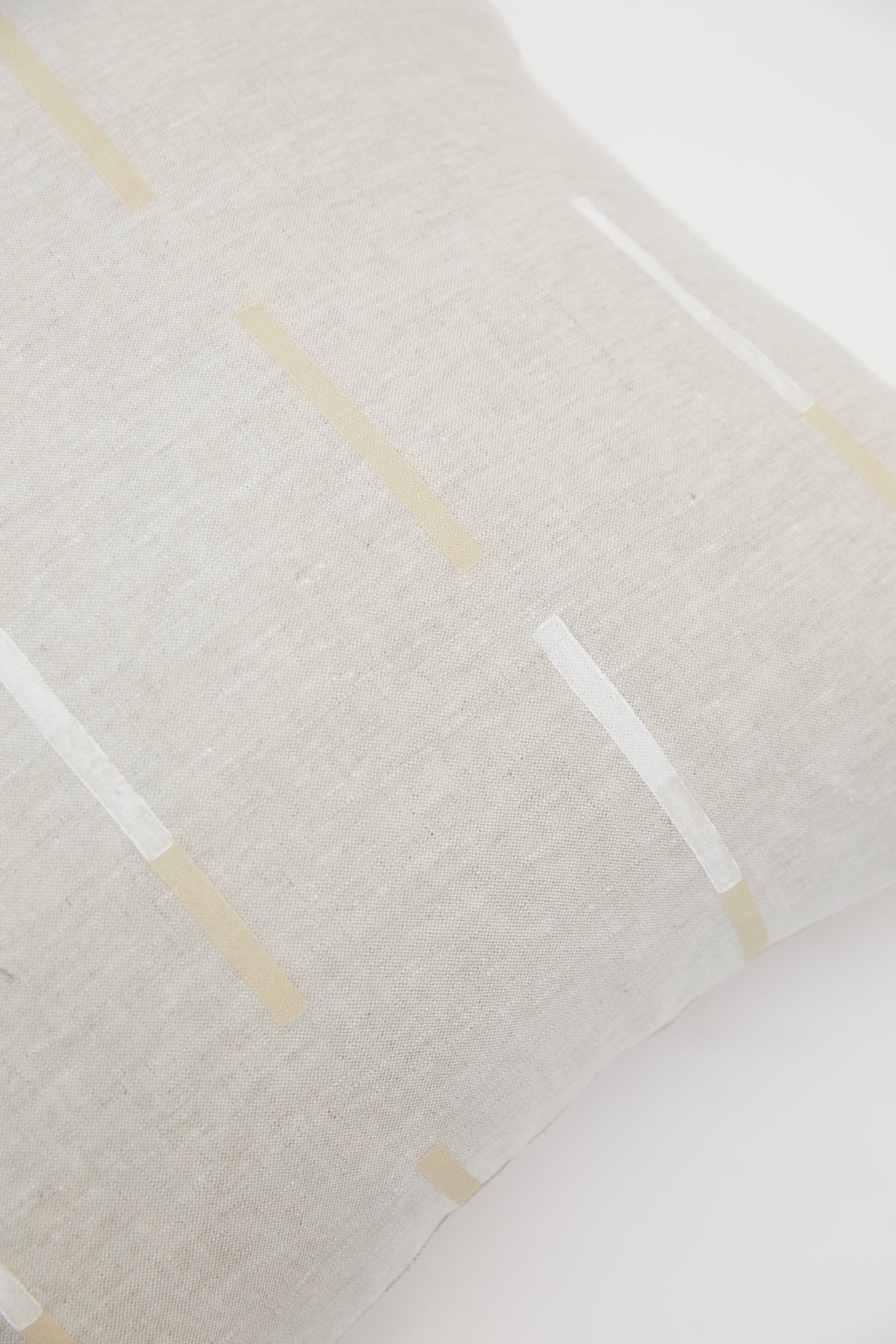 Overlapping Dashes Pillow - Buff